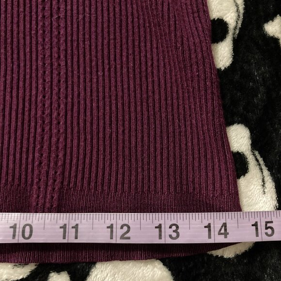ADDITION ELLE Vintage dark plum purple turtleneck sweater MEDIUM LARGE XL 1X top - Picture 11 of 15
